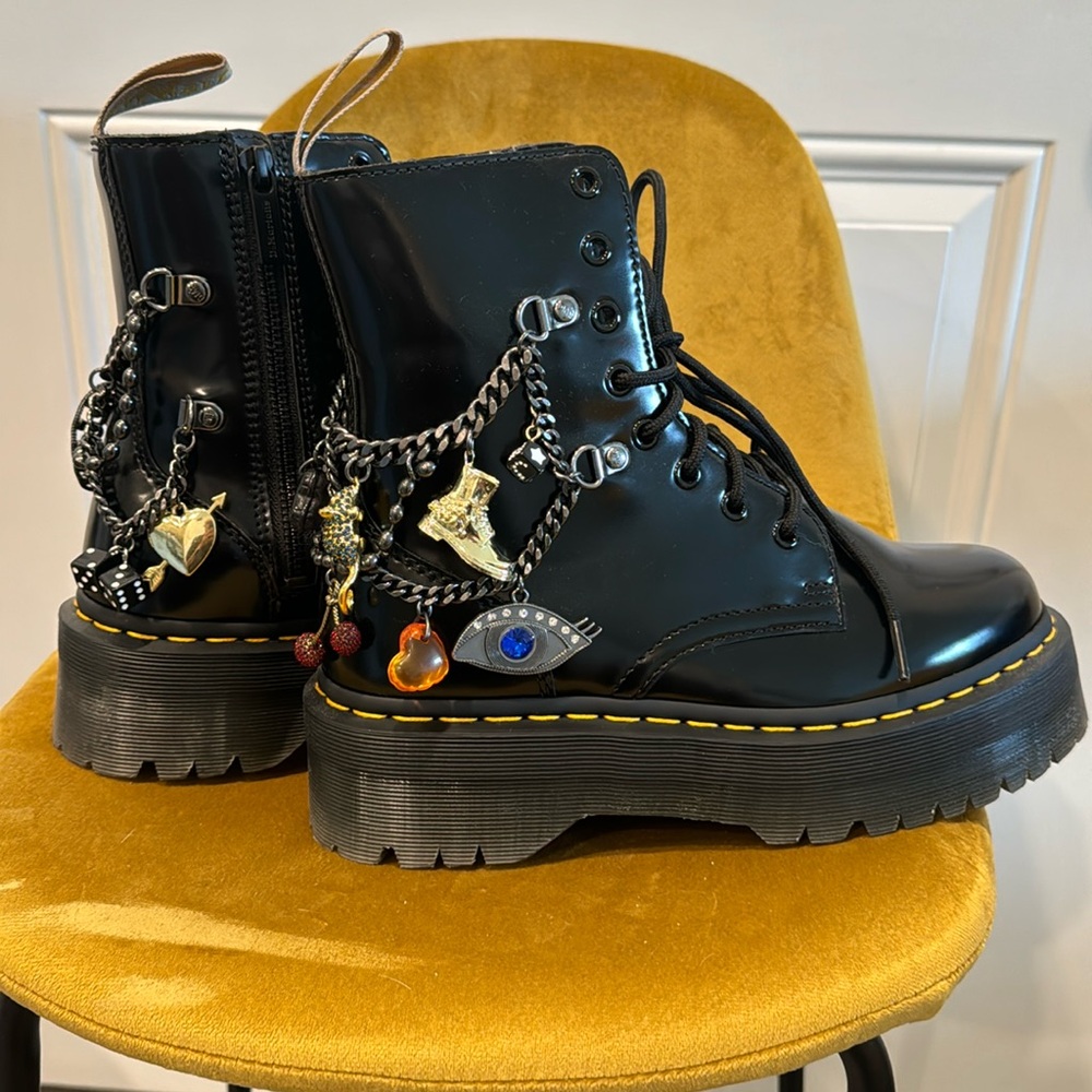 Dr. Martens/Marc Jacob’s Vegan Black Jadon boots US Women’s 8